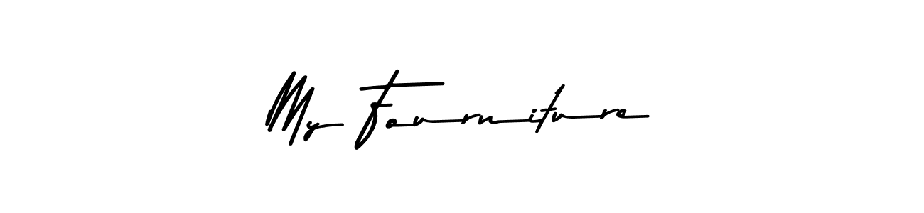 How to make My Fourniture name signature. Use Asem Kandis PERSONAL USE style for creating short signs online. This is the latest handwritten sign. My Fourniture signature style 9 images and pictures png