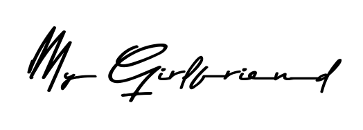 Get inspired by this graceful Asem Kandis PERSONAL USE signature style for name My Girlfriend. Smooth loops and balanced proportions for everyday use. My Girlfriend signature style 9 images and pictures png