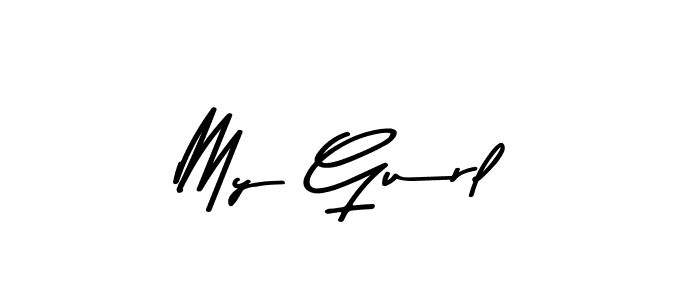 My Gurl stylish signature style. Best Handwritten Sign (Asem Kandis PERSONAL USE) for my name. Handwritten Signature Collection Ideas for my name My Gurl. My Gurl signature style 9 images and pictures png