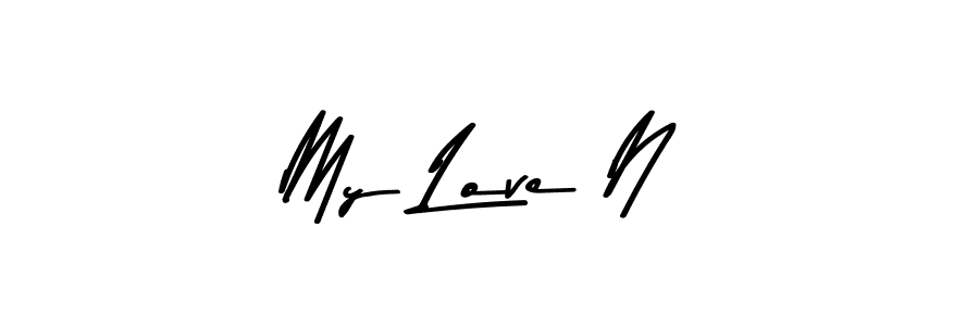 The best way (Asem Kandis PERSONAL USE) to make a short signature is to pick only two or three words in your name. The name My Love N include a total of six letters. For converting this name. My Love N signature style 9 images and pictures png