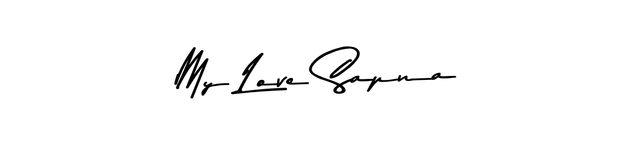 Similarly Asem Kandis PERSONAL USE is the best handwritten signature design. Signature creator online .You can use it as an online autograph creator for name My Love Sapna. My Love Sapna signature style 9 images and pictures png