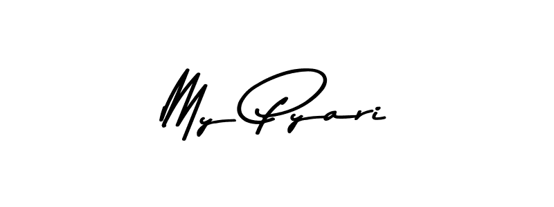 How to Draw My Pyari signature style? Asem Kandis PERSONAL USE is a latest design signature styles for name My Pyari. My Pyari signature style 9 images and pictures png