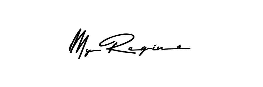Design your own signature with our free online signature maker. With this signature software, you can create a handwritten (Asem Kandis PERSONAL USE) signature for name My Regine. My Regine signature style 9 images and pictures png