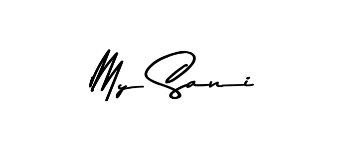 Design your own signature with our free online signature maker. With this signature software, you can create a handwritten (Asem Kandis PERSONAL USE) signature for name My Sani. My Sani signature style 9 images and pictures png
