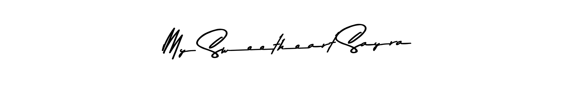 Check out images of Autograph of My Sweetheart Sayra name. Actor My Sweetheart Sayra Signature Style. Asem Kandis PERSONAL USE is a professional sign style online. My Sweetheart Sayra signature style 9 images and pictures png