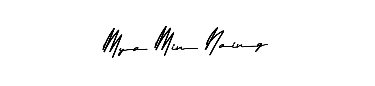 The best way (Asem Kandis PERSONAL USE) to make a short signature is to pick only two or three words in your name. The name Mya Min Naing include a total of six letters. For converting this name. Mya Min Naing signature style 9 images and pictures png