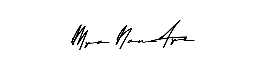 The best way (Asem Kandis PERSONAL USE) to make a short signature is to pick only two or three words in your name. The name Mya Nan Aye include a total of six letters. For converting this name. Mya Nan Aye signature style 9 images and pictures png