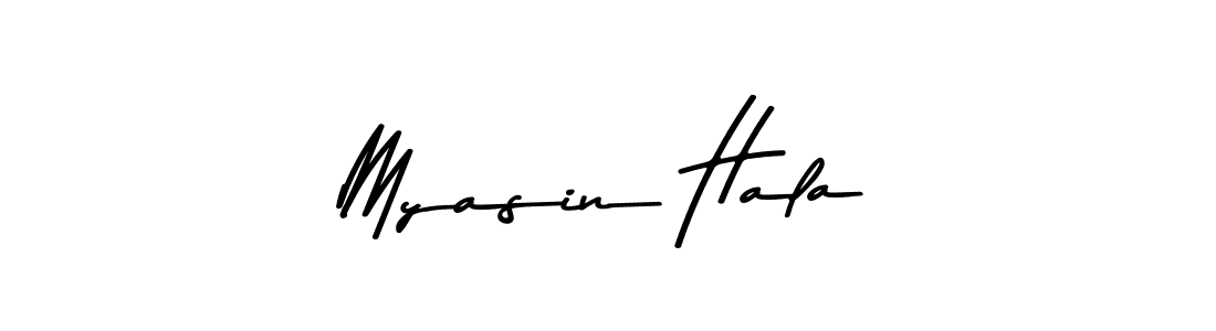 Create a beautiful signature design for name Myasin Hala. With this signature (Asem Kandis PERSONAL USE) fonts, you can make a handwritten signature for free. Myasin Hala signature style 9 images and pictures png