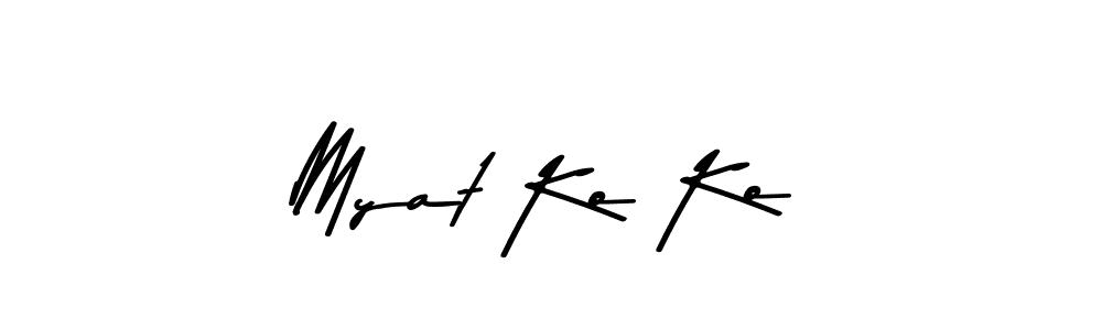 Design your own signature with our free online signature maker. With this signature software, you can create a handwritten (Asem Kandis PERSONAL USE) signature for name Myat Ko Ko. Myat Ko Ko signature style 9 images and pictures png