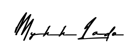 Create a beautiful signature design for name Myhh Lado. With this signature (Asem Kandis PERSONAL USE) fonts, you can make a handwritten signature for free. Myhh Lado signature style 9 images and pictures png