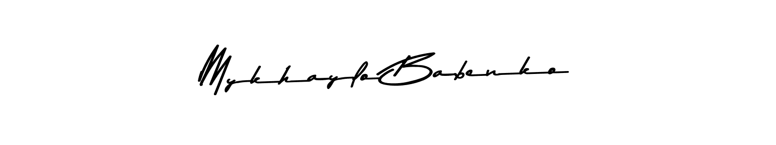 if you are searching for the best signature style for your name Mykhaylo Babenko. so please give up your signature search. here we have designed multiple signature styles  using Asem Kandis PERSONAL USE. Mykhaylo Babenko signature style 9 images and pictures png