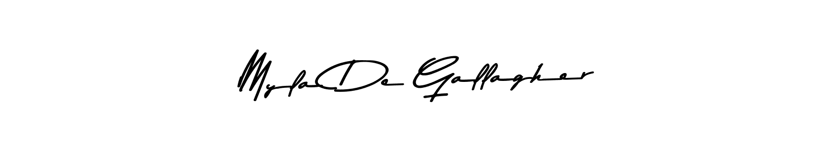 Myla De Gallagher stylish signature style. Best Handwritten Sign (Asem Kandis PERSONAL USE) for my name. Handwritten Signature Collection Ideas for my name Myla De Gallagher. Myla De Gallagher signature style 9 images and pictures png