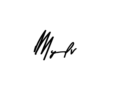 Design your own signature with our free online signature maker. With this signature software, you can create a handwritten (Asem Kandis PERSONAL USE) signature for name Mylv. Mylv signature style 9 images and pictures png