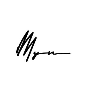 Use a signature maker to create a handwritten signature online. With this signature software, you can design (Asem Kandis PERSONAL USE) your own signature for name Myn. Myn signature style 9 images and pictures png