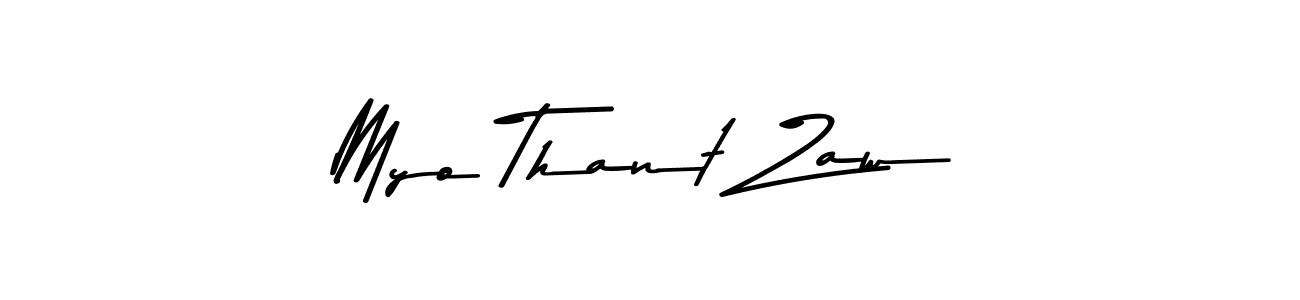 Create a beautiful signature design for name Myo Thant Zaw. With this signature (Asem Kandis PERSONAL USE) fonts, you can make a handwritten signature for free. Myo Thant Zaw signature style 9 images and pictures png