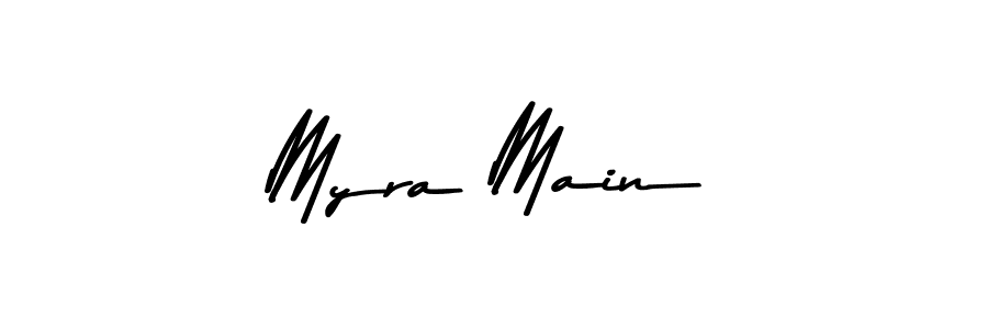 Make a beautiful signature design for name Myra Main. With this signature (Asem Kandis PERSONAL USE) style, you can create a handwritten signature for free. Myra Main signature style 9 images and pictures png