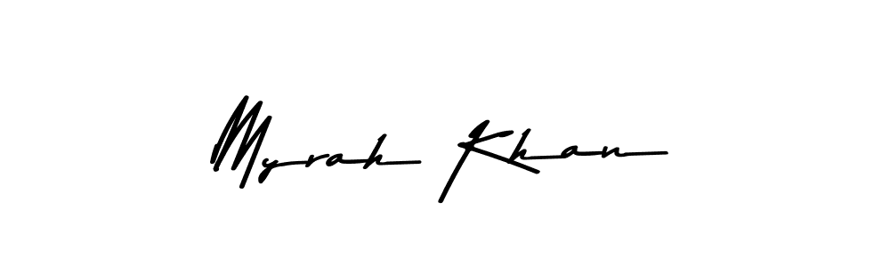 Use a signature maker to create a handwritten signature online. With this signature software, you can design (Asem Kandis PERSONAL USE) your own signature for name Myrah Khan. Myrah Khan signature style 9 images and pictures png
