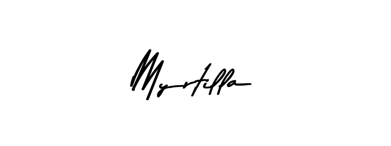 Create a beautiful signature design for name Myrtilla. With this signature (Asem Kandis PERSONAL USE) fonts, you can make a handwritten signature for free. Myrtilla signature style 9 images and pictures png