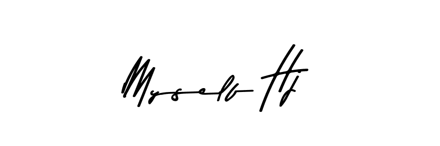 How to make Myself Hj name signature. Use Asem Kandis PERSONAL USE style for creating short signs online. This is the latest handwritten sign. Myself Hj signature style 9 images and pictures png