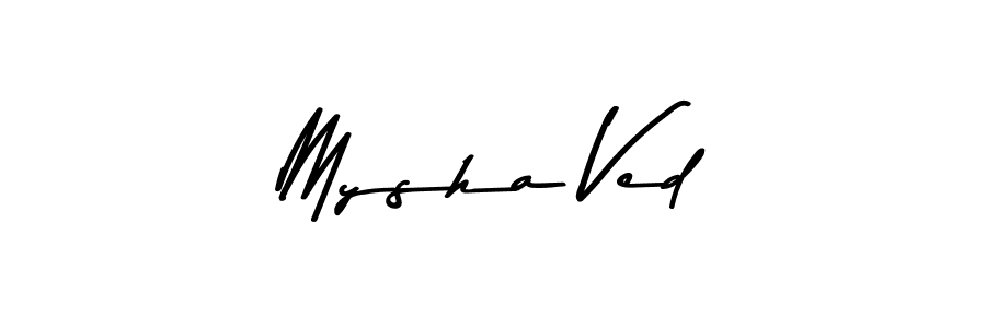 Make a beautiful signature design for name Mysha Ved. Use this online signature maker to create a handwritten signature for free. Mysha Ved signature style 9 images and pictures png