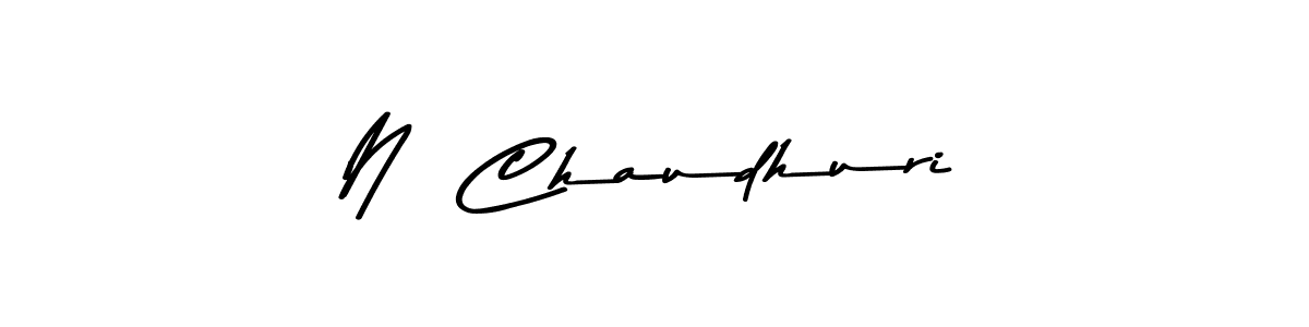 You should practise on your own different ways (Asem Kandis PERSONAL USE) to write your name (N  Chaudhuri) in signature. don't let someone else do it for you. N  Chaudhuri signature style 9 images and pictures png