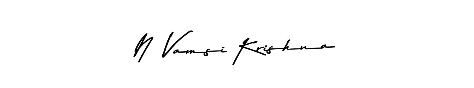 N  Vamsi Krishna stylish signature style. Best Handwritten Sign (Asem Kandis PERSONAL USE) for my name. Handwritten Signature Collection Ideas for my name N  Vamsi Krishna. N  Vamsi Krishna signature style 9 images and pictures png