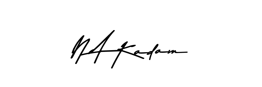 The best way (Asem Kandis PERSONAL USE) to make a short signature is to pick only two or three words in your name. The name N A Kadam include a total of six letters. For converting this name. N A Kadam signature style 9 images and pictures png