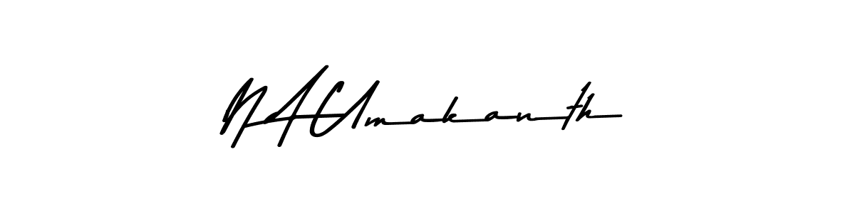 Use a signature maker to create a handwritten signature online. With this signature software, you can design (Asem Kandis PERSONAL USE) your own signature for name N A Umakanth. N A Umakanth signature style 9 images and pictures png