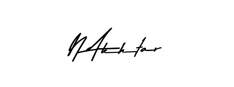 The best way (Asem Kandis PERSONAL USE) to make a short signature is to pick only two or three words in your name. The name N Akhtar include a total of six letters. For converting this name. N Akhtar signature style 9 images and pictures png