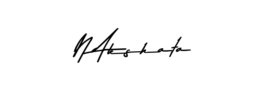 N Akshata stylish signature style. Best Handwritten Sign (Asem Kandis PERSONAL USE) for my name. Handwritten Signature Collection Ideas for my name N Akshata. N Akshata signature style 9 images and pictures png