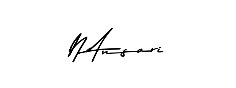 Use a signature maker to create a handwritten signature online. With this signature software, you can design (Asem Kandis PERSONAL USE) your own signature for name N Ansari. N Ansari signature style 9 images and pictures png