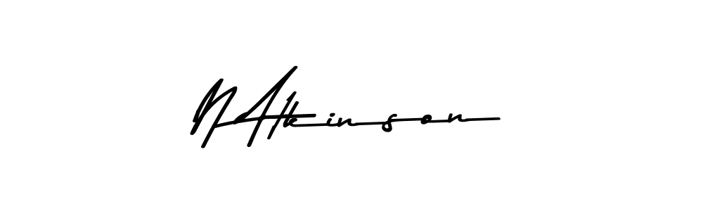 N Atkinson stylish signature style. Best Handwritten Sign (Asem Kandis PERSONAL USE) for my name. Handwritten Signature Collection Ideas for my name N Atkinson. N Atkinson signature style 9 images and pictures png