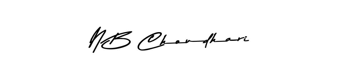 N B Choudhari stylish signature style. Best Handwritten Sign (Asem Kandis PERSONAL USE) for my name. Handwritten Signature Collection Ideas for my name N B Choudhari. N B Choudhari signature style 9 images and pictures png