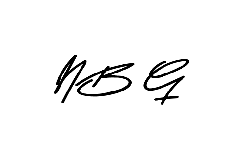 The best way (Asem Kandis PERSONAL USE) to make a short signature is to pick only two or three words in your name. The name N B G include a total of six letters. For converting this name. N B G signature style 9 images and pictures png