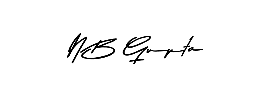 Use a signature maker to create a handwritten signature online. With this signature software, you can design (Asem Kandis PERSONAL USE) your own signature for name N B Gupta. N B Gupta signature style 9 images and pictures png