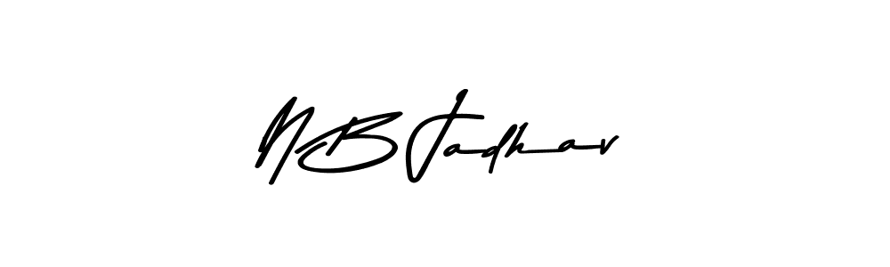 Make a beautiful signature design for name N B Jadhav. With this signature (Asem Kandis PERSONAL USE) style, you can create a handwritten signature for free. N B Jadhav signature style 9 images and pictures png