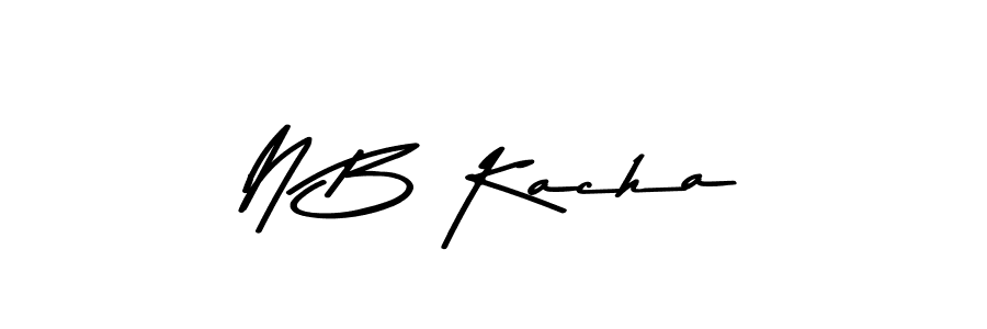 N B Kacha stylish signature style. Best Handwritten Sign (Asem Kandis PERSONAL USE) for my name. Handwritten Signature Collection Ideas for my name N B Kacha. N B Kacha signature style 9 images and pictures png