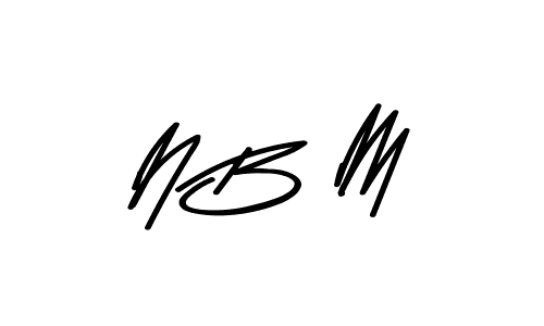 How to make N B M signature? Asem Kandis PERSONAL USE is a professional autograph style. Create handwritten signature for N B M name. N B M signature style 9 images and pictures png