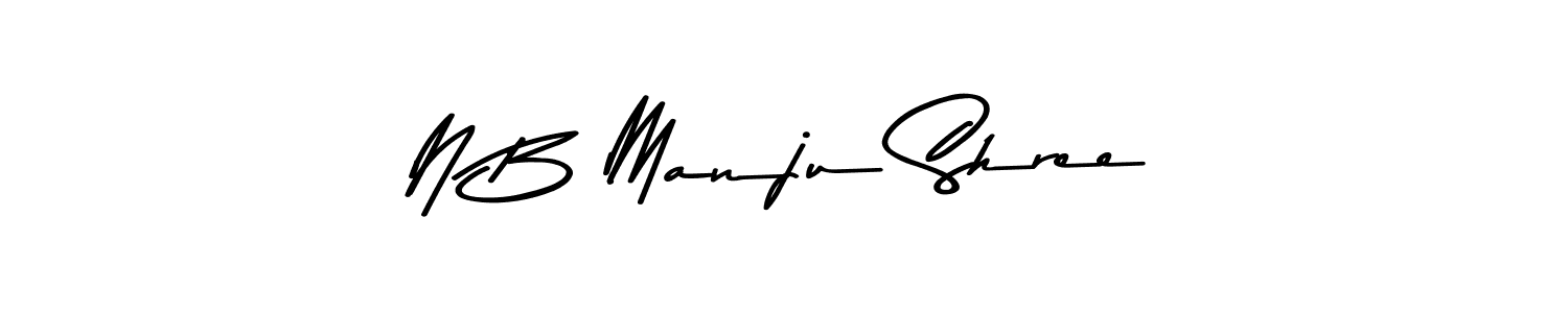 Also You can easily find your signature by using the search form. We will create N B Manju Shree name handwritten signature images for you free of cost using Asem Kandis PERSONAL USE sign style. N B Manju Shree signature style 9 images and pictures png