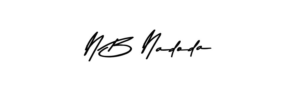 Make a beautiful signature design for name N B Nadoda. Use this online signature maker to create a handwritten signature for free. N B Nadoda signature style 9 images and pictures png