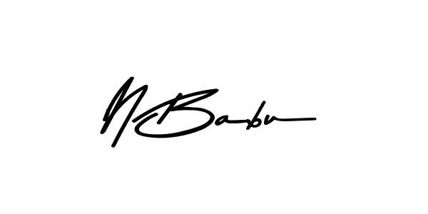 Use a signature maker to create a handwritten signature online. With this signature software, you can design (Asem Kandis PERSONAL USE) your own signature for name N Babu. N Babu signature style 9 images and pictures png