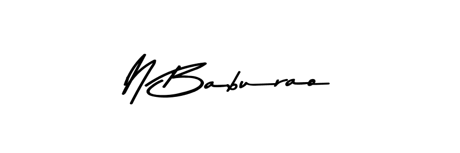 N Baburao stylish signature style. Best Handwritten Sign (Asem Kandis PERSONAL USE) for my name. Handwritten Signature Collection Ideas for my name N Baburao. N Baburao signature style 9 images and pictures png