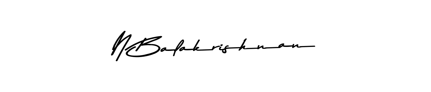 Make a beautiful signature design for name N Balakrishnan. With this signature (Asem Kandis PERSONAL USE) style, you can create a handwritten signature for free. N Balakrishnan signature style 9 images and pictures png