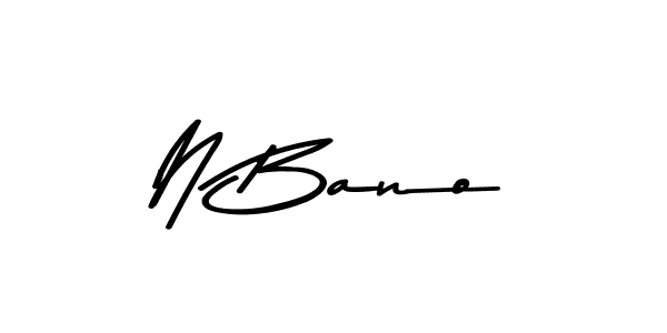 Design your own signature with our free online signature maker. With this signature software, you can create a handwritten (Asem Kandis PERSONAL USE) signature for name N Bano. N Bano signature style 9 images and pictures png