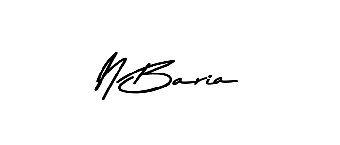 Also we have N Baria name is the best signature style. Create professional handwritten signature collection using Asem Kandis PERSONAL USE autograph style. N Baria signature style 9 images and pictures png