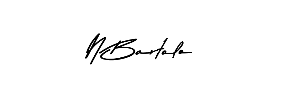 Create a beautiful signature design for name N Bartolo. With this signature (Asem Kandis PERSONAL USE) fonts, you can make a handwritten signature for free. N Bartolo signature style 9 images and pictures png