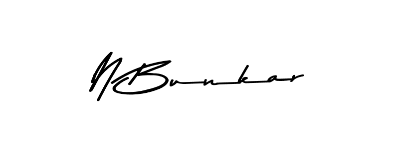 Also we have N Bunkar name is the best signature style. Create professional handwritten signature collection using Asem Kandis PERSONAL USE autograph style. N Bunkar signature style 9 images and pictures png
