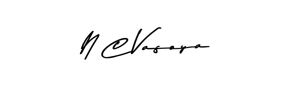 Asem Kandis PERSONAL USE is a professional signature style that is perfect for those who want to add a touch of class to their signature. It is also a great choice for those who want to make their signature more unique. Get N C Vasoya name to fancy signature for free. N C Vasoya signature style 9 images and pictures png