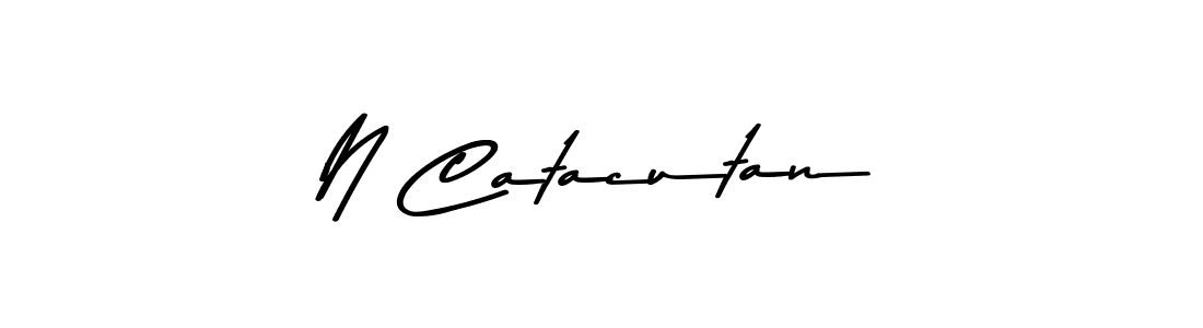 Design your own signature with our free online signature maker. With this signature software, you can create a handwritten (Asem Kandis PERSONAL USE) signature for name N Catacutan. N Catacutan signature style 9 images and pictures png