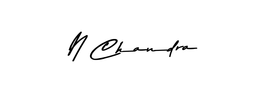 N Chandra stylish signature style. Best Handwritten Sign (Asem Kandis PERSONAL USE) for my name. Handwritten Signature Collection Ideas for my name N Chandra. N Chandra signature style 9 images and pictures png